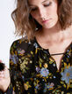 Blouse en voile floral femme-4
