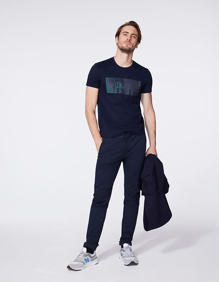 Camiseta marina visual cambiante Tokyo Heritage Hombre -5