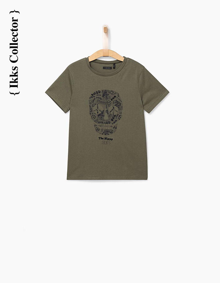Kaki Collector T-shirt The Hippie jongens  - IKKS