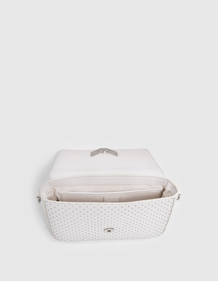 Le sac 111 blanc cuir perfor&eacute; Femme-5