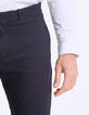 Men&rsquo;s navy diamond Jacquard suit trousers-4