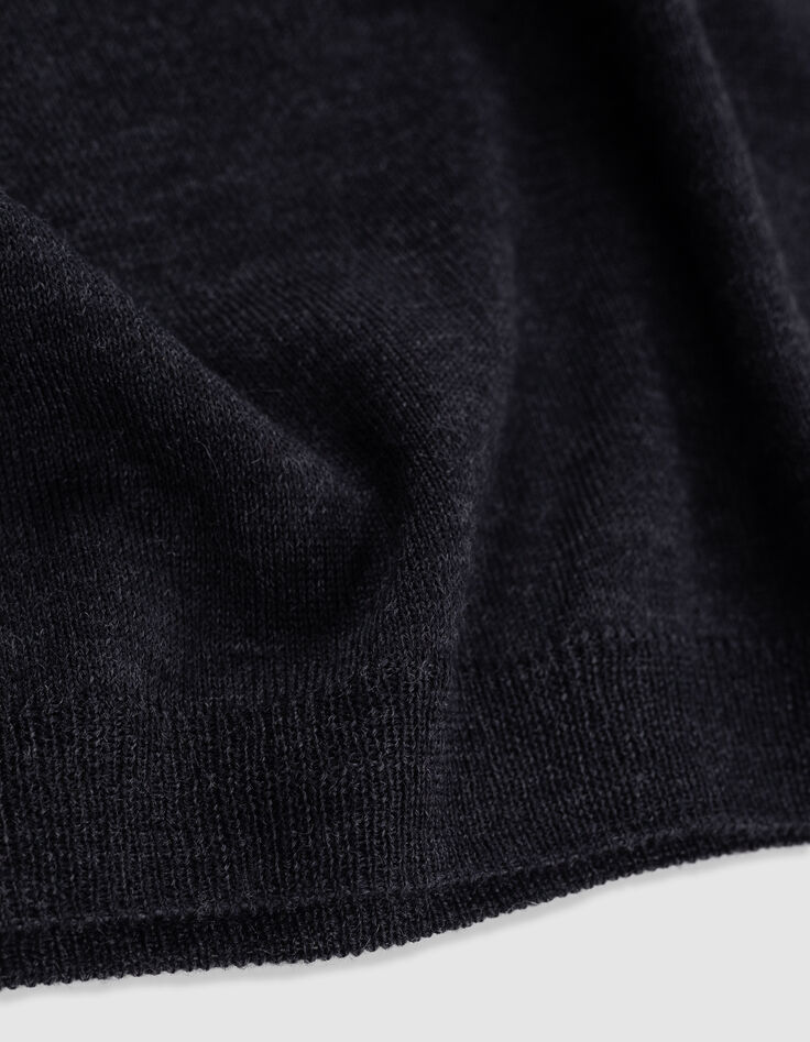 Men's navy mock-neck sweater-5