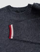 Jersey gris punto maxi lazo hombro niña-4