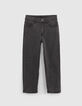 MOM washed black jeans with girl studs-1