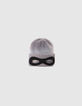 Boy's grey tie and dye knit hat with mask cut-out-4