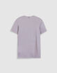 Camiseta de cuello redondo lila para hombre-2