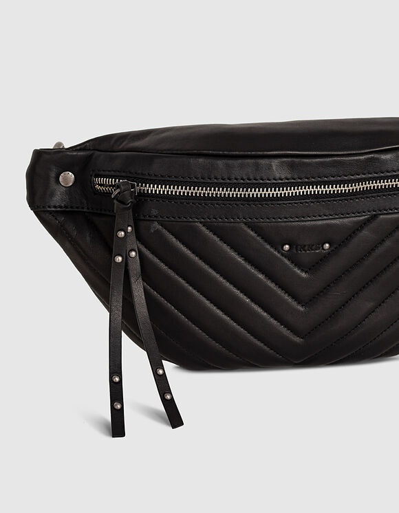 course social Inaccessible Sac banane 1440 POCKET BELT en cuir matelassé femme
