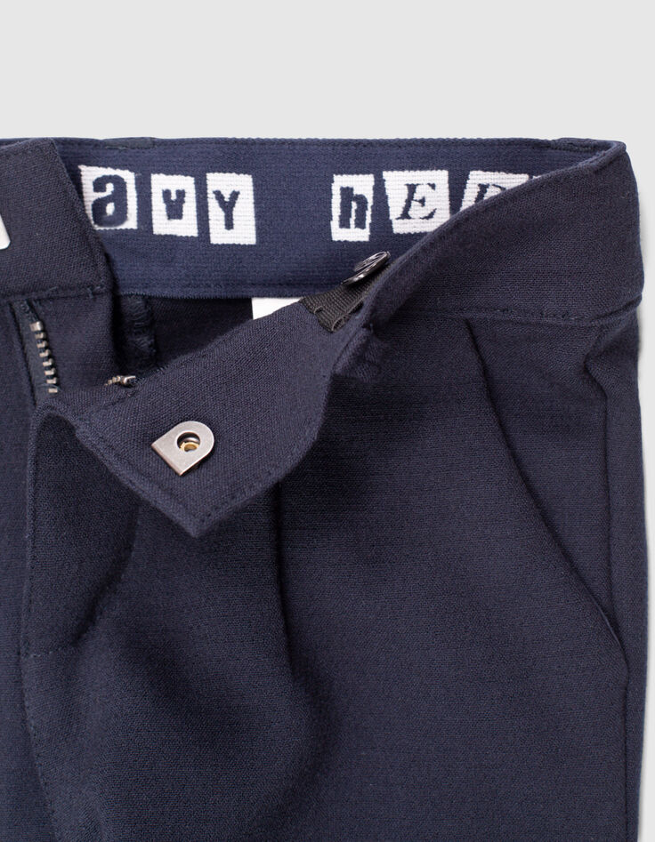 Navy tricot chinobroek jongens -7