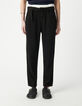 Belted black baggy jeans in Lyocell® Women-2