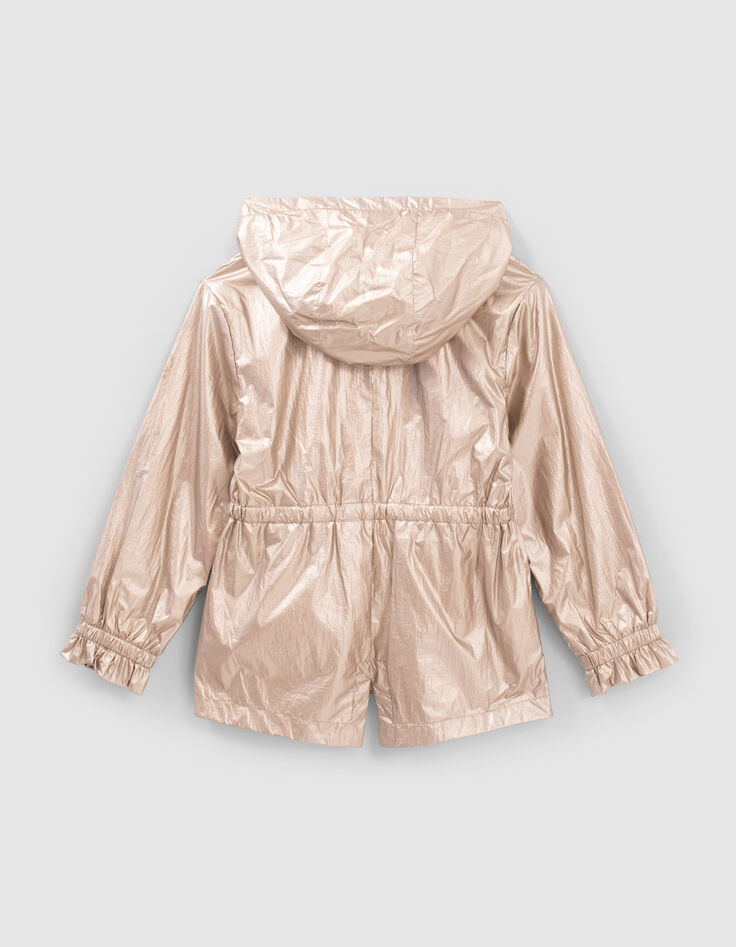 Coupe-vent nylon dor&eacute; &agrave; capuche fille-2