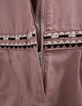 Langer rosa Mädchen-Overall mit Stickerei-7
