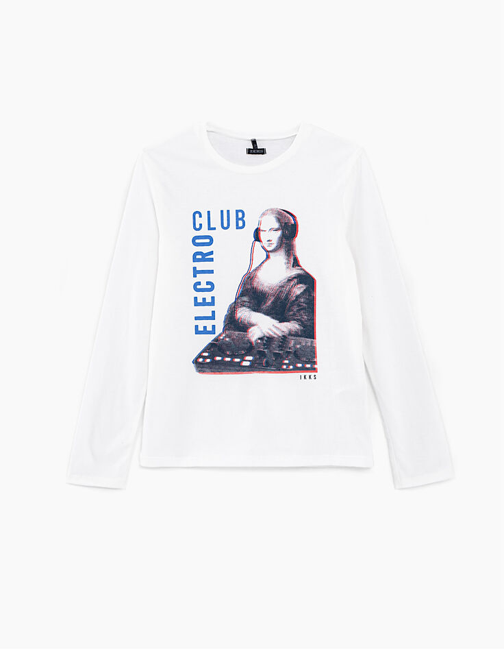 Boys' off-white Mona Lisa DJ graphic T-shirt-1