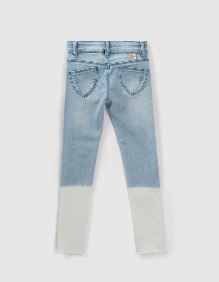 Lichtblauwe skinny jeans geborduurde taille meisjes - IKKS