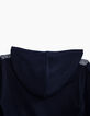 Robe-pull navy tricot à capuche fille-4