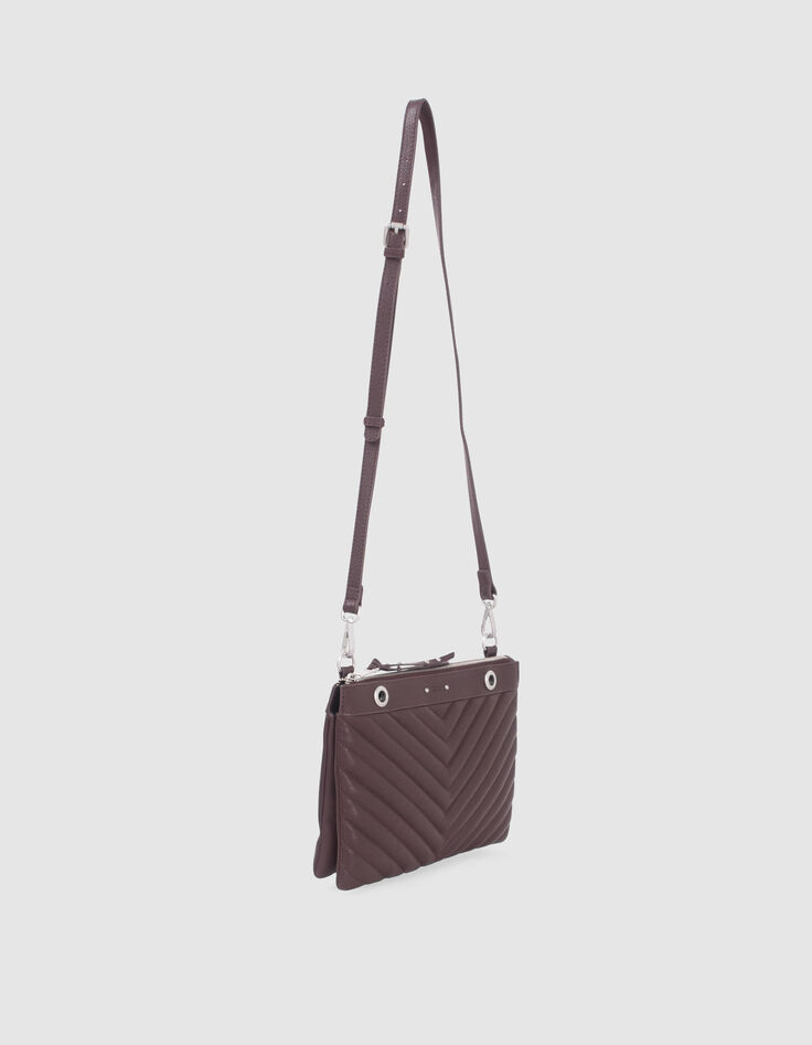 Clutch 1440 Reporter cuero granate mujer-2