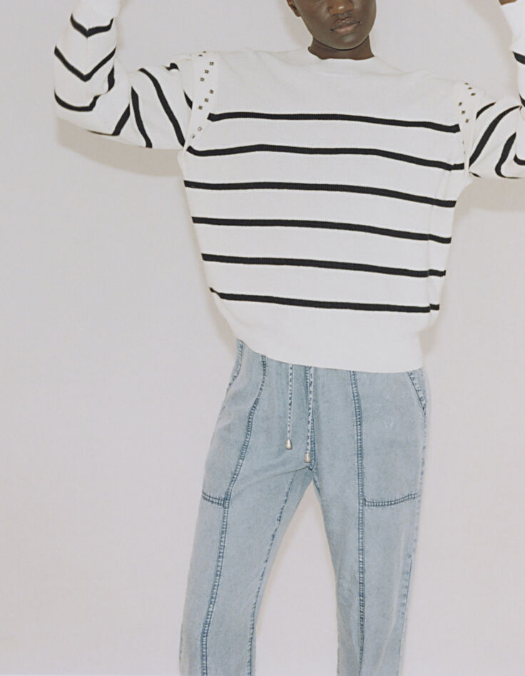 Women’s sailor sweater with studded epaulets-6