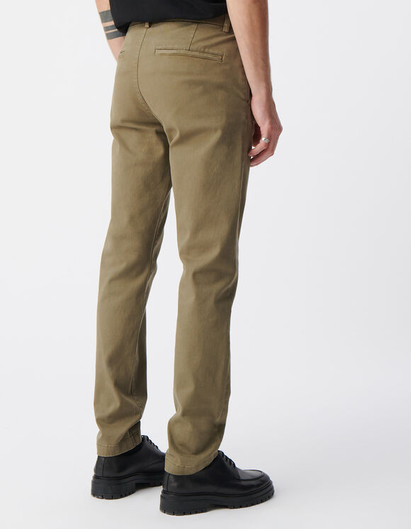 Pantalon Chino Slim Japan Rags Gotha - Beige Kaki - Homme - Neuf Avec Étiquettes
