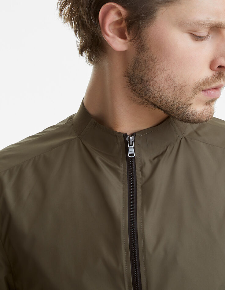 Blouson nylon kaki homme-4