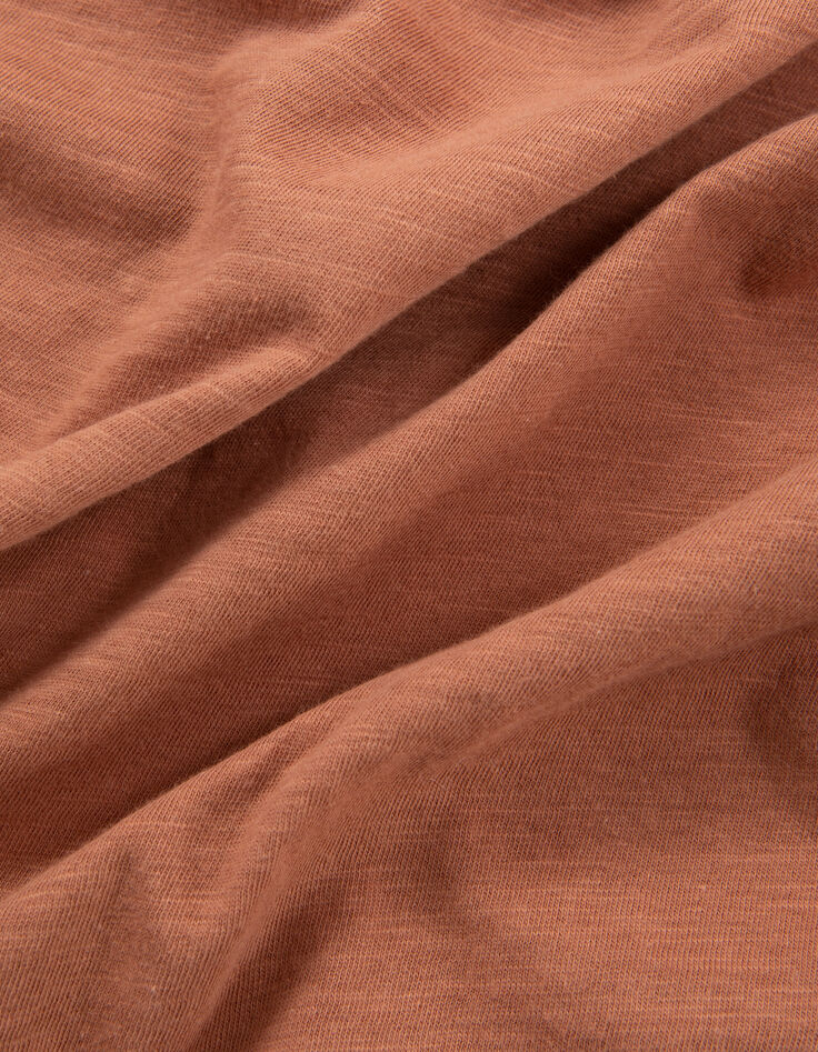 Men’s cognac organic cotton Essential V-neck T-shirt-7 Men’s cognac organic cotton Essential V-neck T-shirt-7