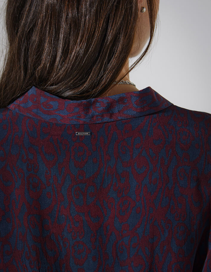 Robe chemise imprimé baroque avec ceinture femme - IKKS