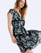 Vestido recto de crepé viscosa estampado floral -2