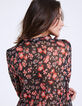 Blouse lavallière en voile imprimé floral femme-5