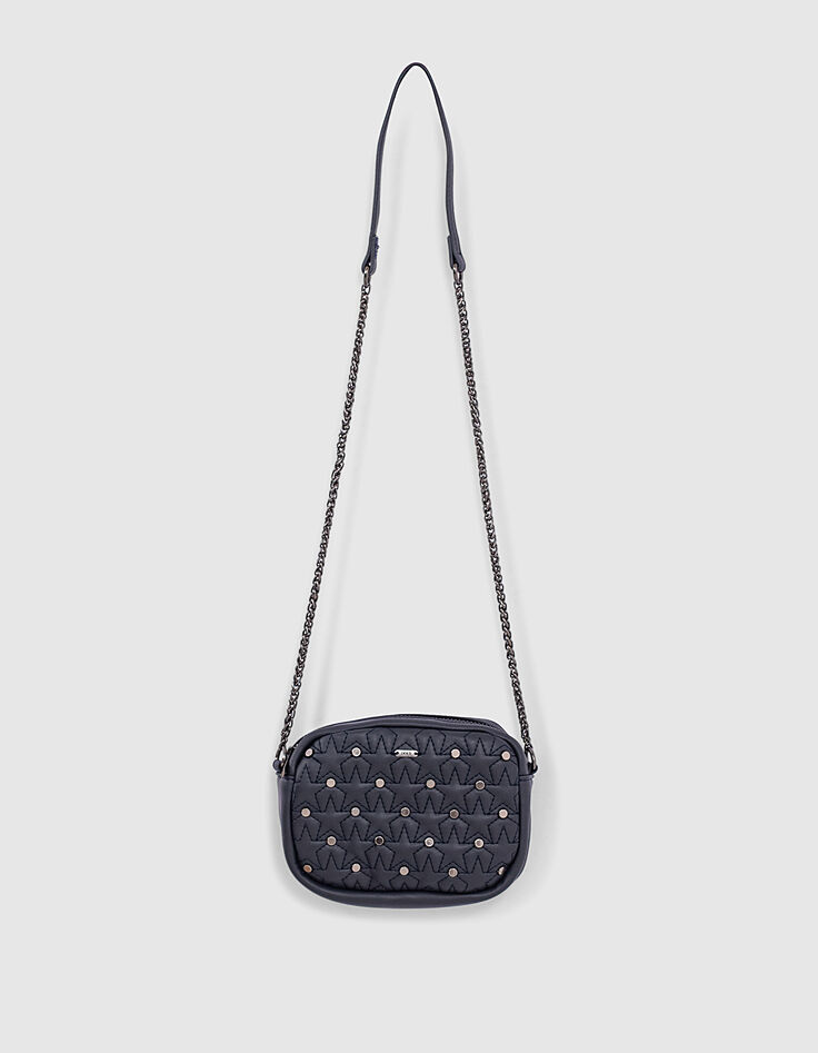 Sac &agrave; main navy matelass&eacute; &eacute;toiles et clous fille-6