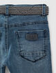 Vaquero slim medium blue algod&oacute;n bio con cintur&oacute;n ni&ntilde;o -5