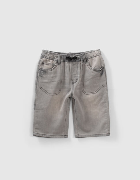 Bermuda relaxed en jean gris garçon