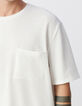 Men's chalk decorative texture knit T-shirt-4