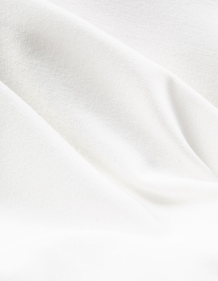 Robe crayon blanc cassé avec plis Femme - IKKS