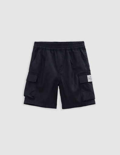Bermuda JOGGER noir mix Lyocell gar&ccedil;on - IKKS