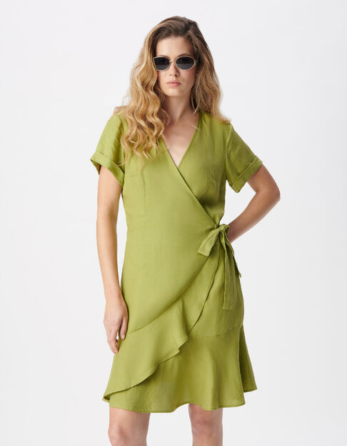 Vestido corto verde de mujer - IKKS