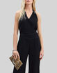 Zwarte jumpsuit Pure Edition gerecycleerd blote rug Dames-2