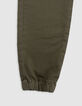 Upcyclede jeans JOGGER kaki strijdlust jongen-6