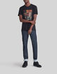 Schwarzes Herren-T-Shirt mit Arty-Rock-Stickerei-2