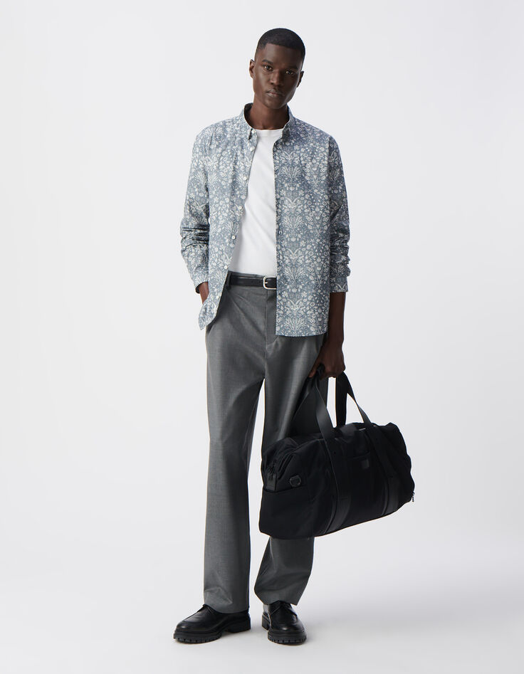 Chemise SLIM orage tissu Liberty coquillages Homme-1