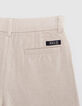 Bermuda beige coton lin garçon-6