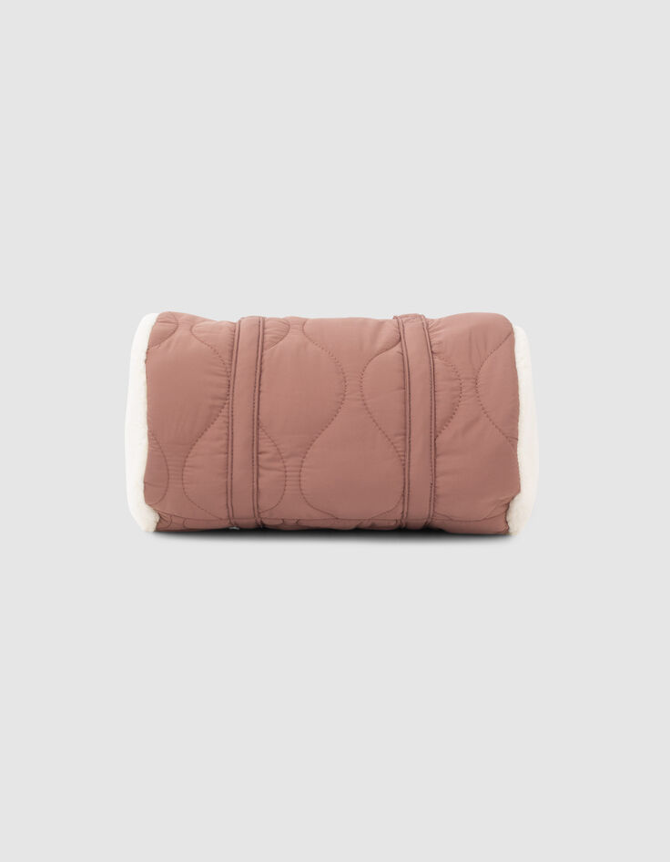 Rosa M&auml;dchenbowlingtasche mit cremewei&szlig;em Sherpafleece-4