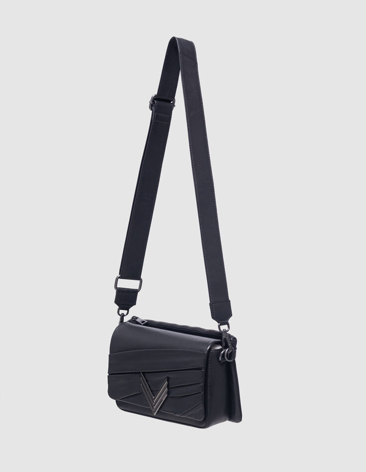Le 111 COUTURE noir cuir drapé Femme-6