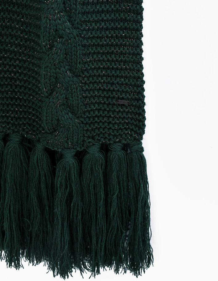 Women's pinegreen knitted scarf - IKKS
