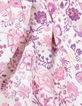 Girls’ off-white long dress with violet flower print-6