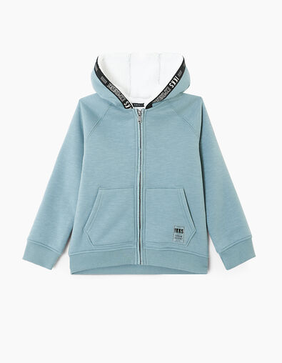 Cardigan vert de gris à capuche IKKS Experience garçon  - IKKS