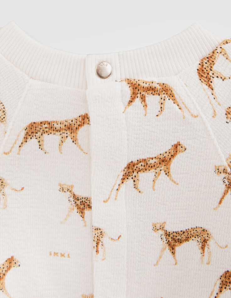 Wei&szlig;es Sweatshirt mit kleinen Pantern f&uuml;r Babym&auml;dchen-6