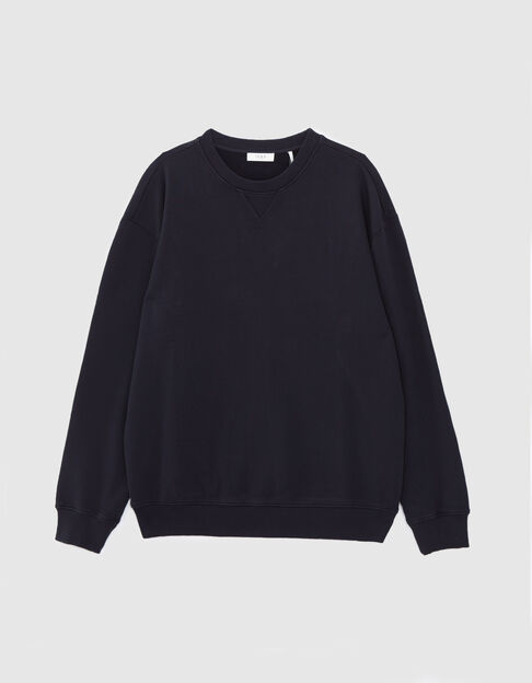 Men's navy cotton Uni sweatshirt - IKKS