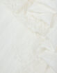 Witte vloeiende damesblouse met kanten ruches-8