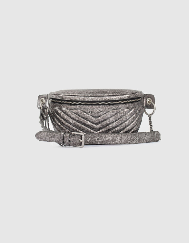 Sac banane 1440 METALLISE matelassé chevron femme-4