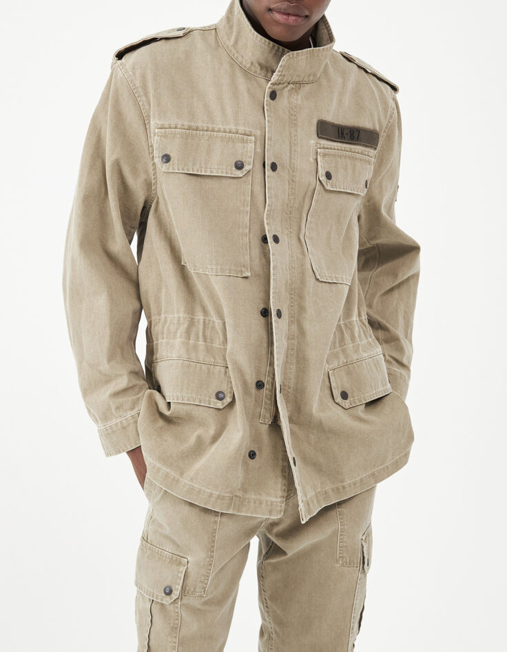 Sahariana Terra® Denim caqui claro hombre-2