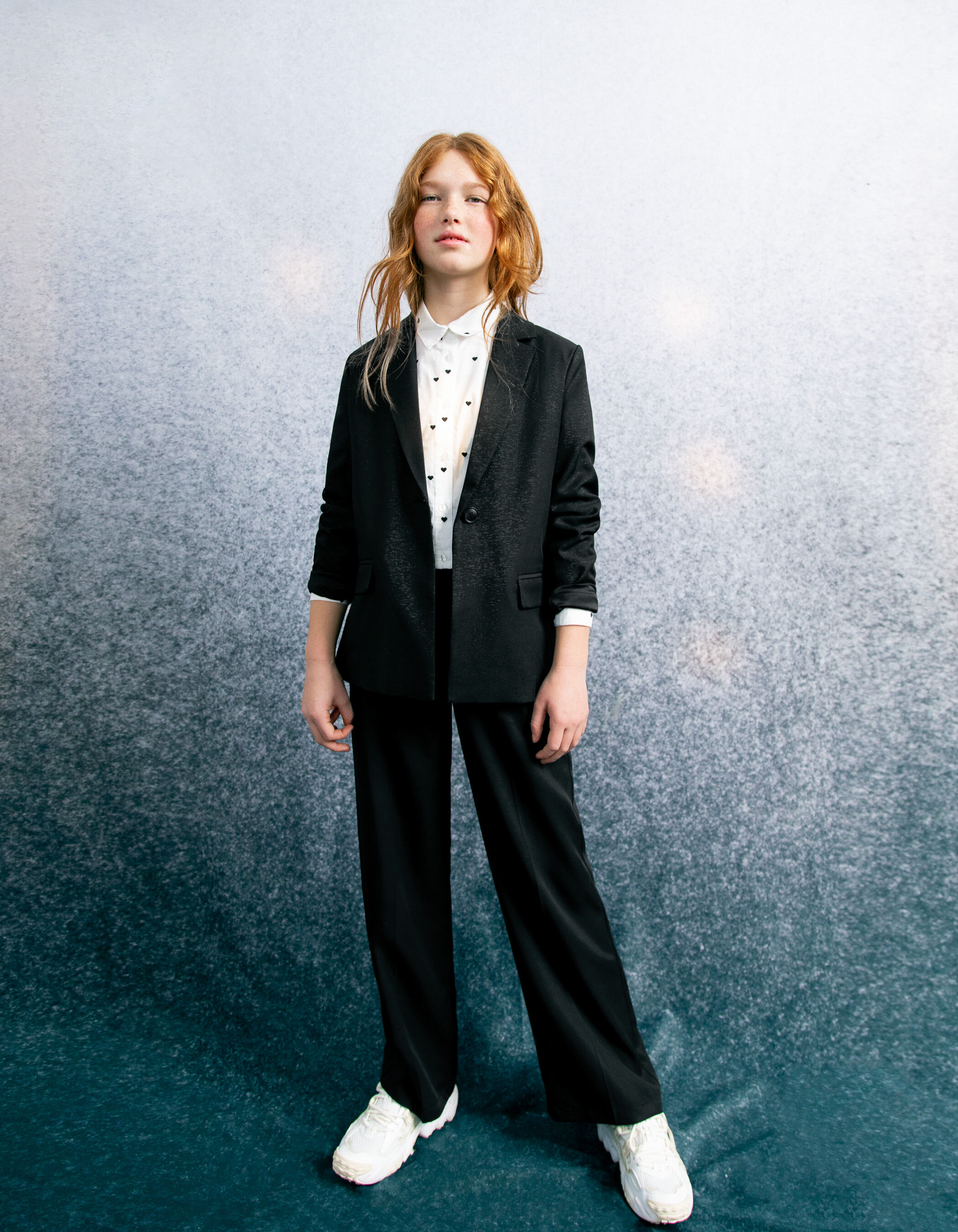Girls black glittery suit jacket IKKS