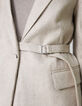 Pure Edition-Veste de costume sésame flanelle Femme-7